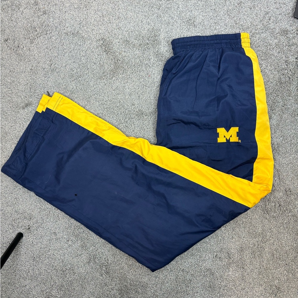 Vintage 90s u of m michigan track‎ pants